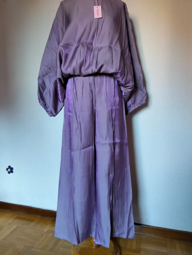 Conjunto pantalón malva satinado T.S