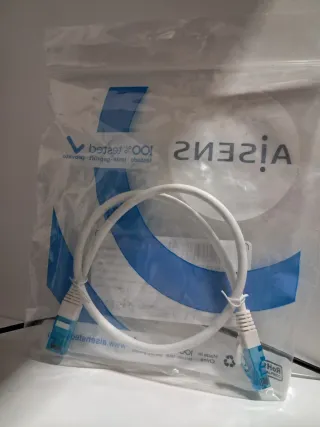 Cable Ethernet AISENS AWG26 CCA Cat.6 UTP 0.5m Bla