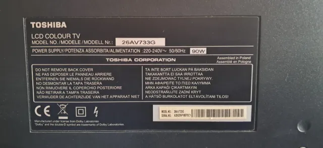 Televisión Toshiba Negra