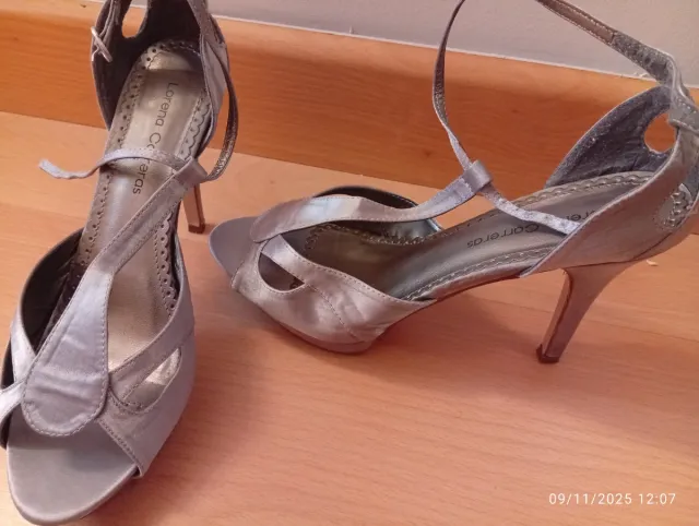 Sandalias de ceremonia plateadas