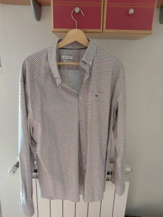 Camisa Pedro del Hierro cuadros marrón y blanco