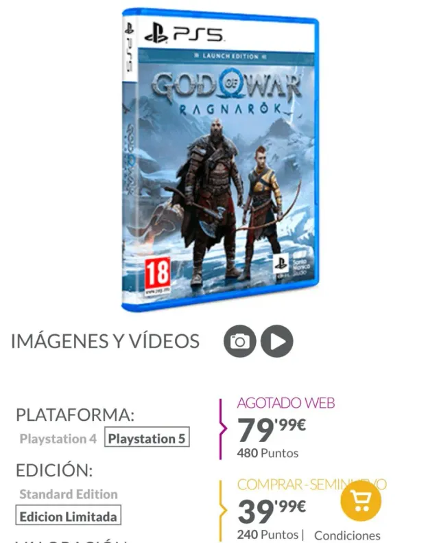 Juego PS5 God of War Ragnarök Edición Especial