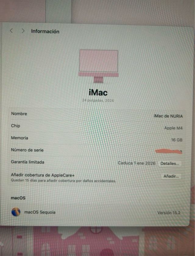 iMac M4 2025 256GB Rosa