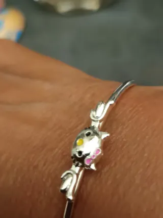 Pulsera Hello Kitty Plata 925 y Multicolor