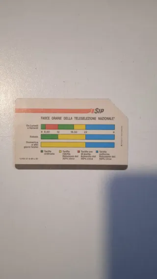 Scheda Telefonica SIP Fasce Orarie