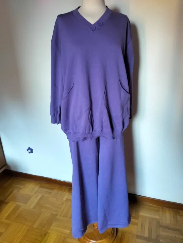 Conjunto pantalón oversize malva