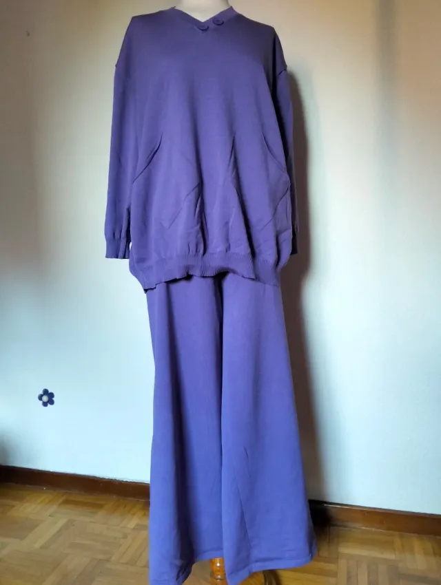 Conjunto pantalón oversize malva