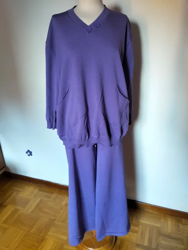 Conjunto pantalón oversize malva