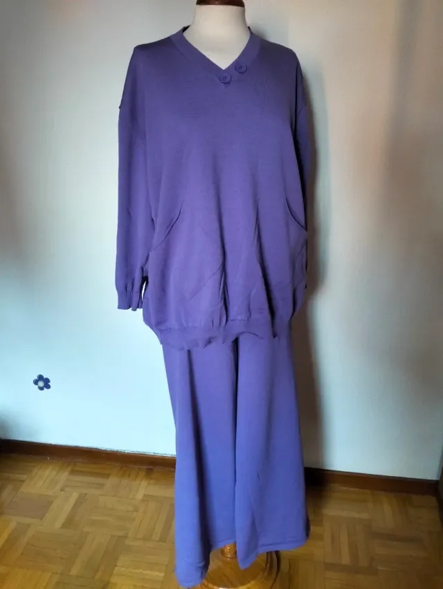 Conjunto pantalón oversize malva