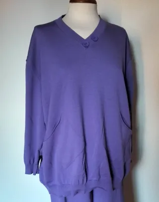 Conjunto pantalón oversize malva