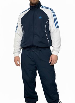Chaqueta Adidas Retro Three Stripes Azul/Blanco