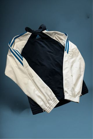 Chaqueta Adidas Retro Three Stripes Azul/Blanco