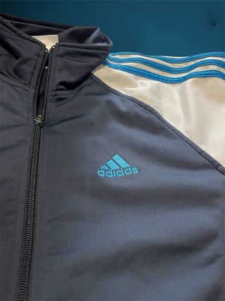 Chaqueta Adidas Retro Three Stripes Azul/Blanco