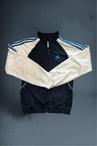 Chaqueta Adidas Retro Three Stripes Azul/Blanco
