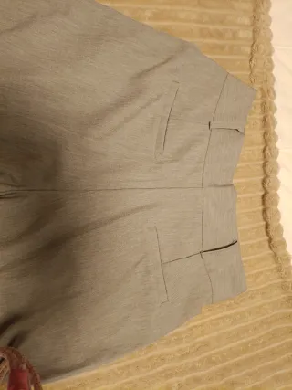 Pantalón vestir gris elegante Talla L