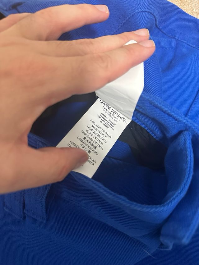 Versace Blue Cargo Trousers