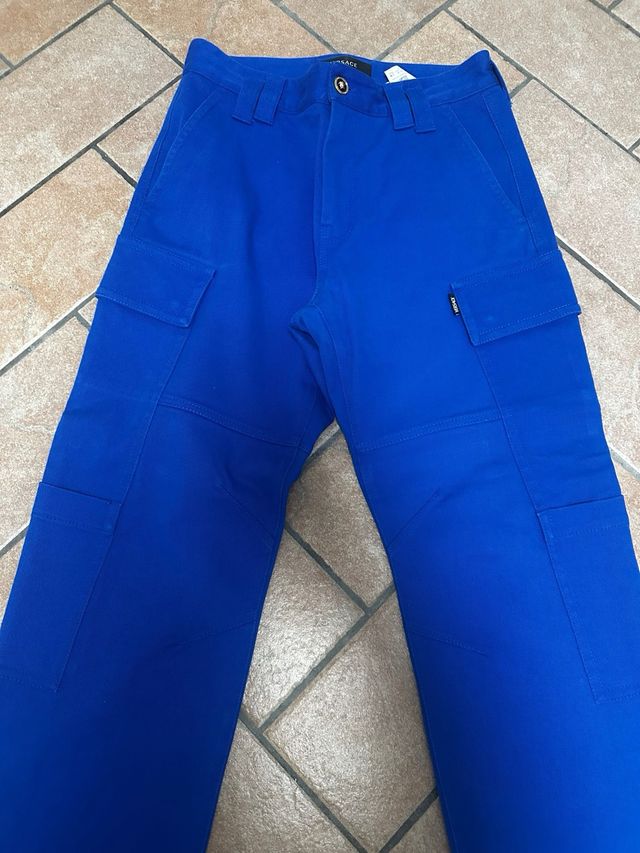 Versace Blue Cargo Trousers