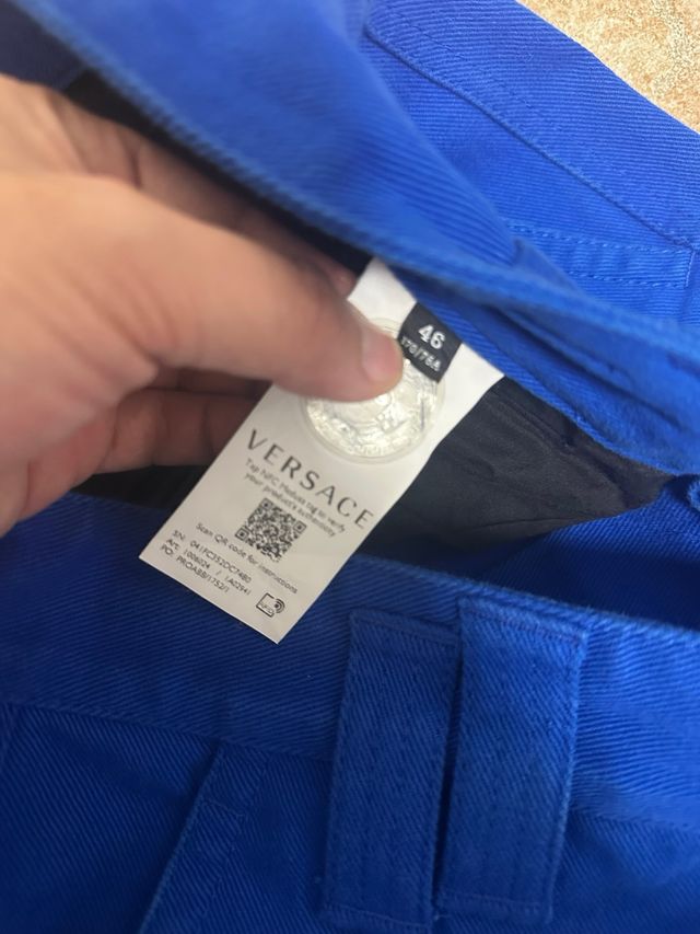 Versace Blue Cargo Trousers
