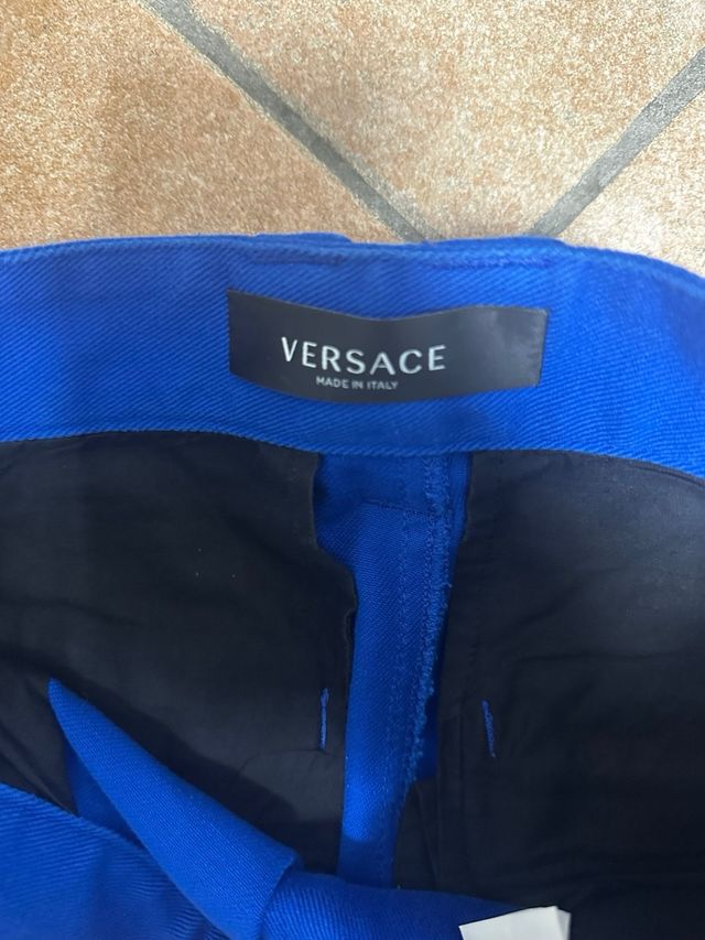 Versace Blue Cargo Trousers