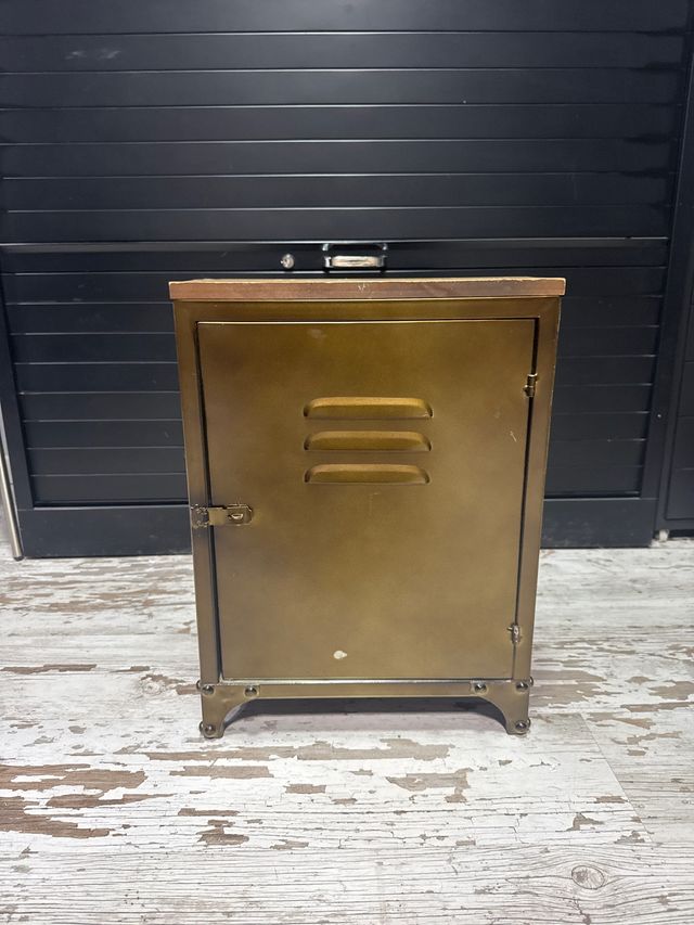 Mesita Noche Metal y Madera