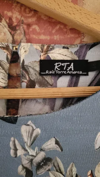 Vestido RTA estampado floral gris Marengo