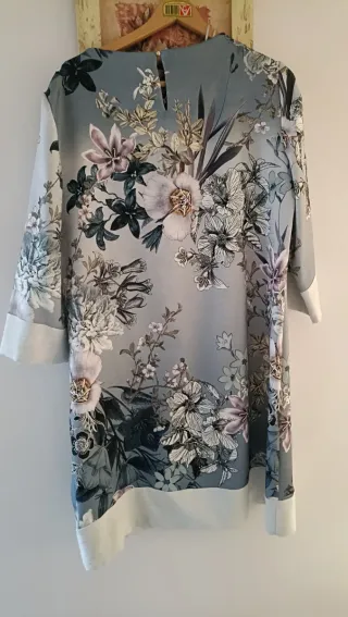 Vestido RTA estampado floral gris Marengo