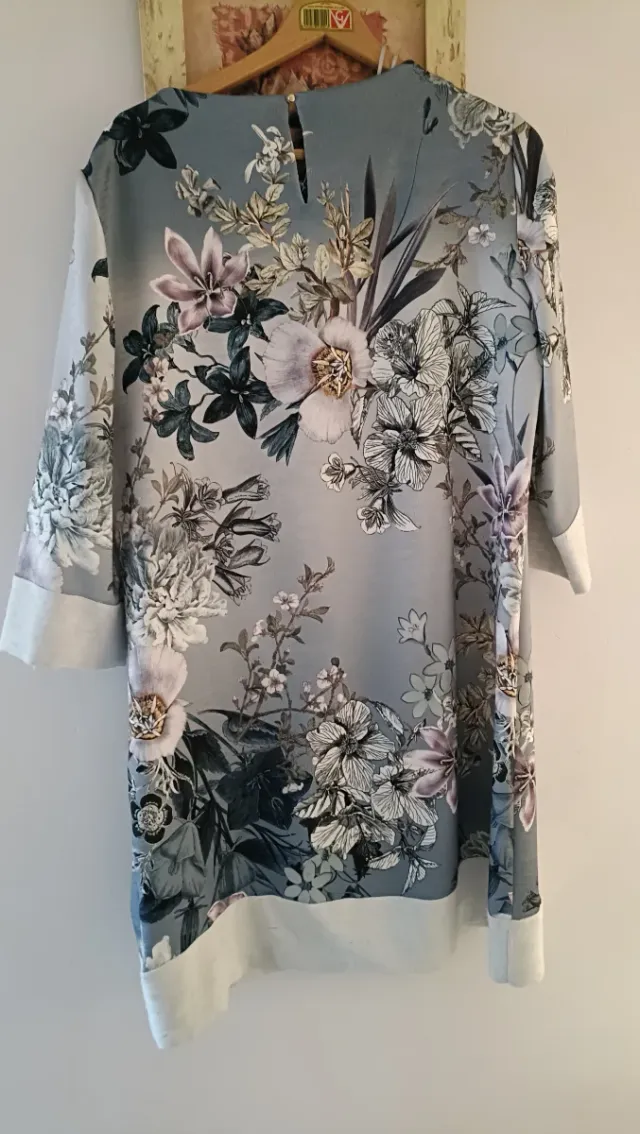 Vestido RTA estampado floral gris Marengo