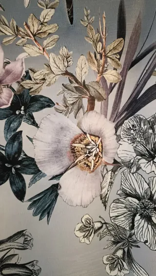 Vestido RTA estampado floral gris Marengo