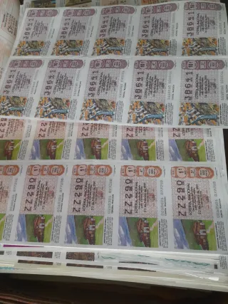 Lotería Nacional Décimos Antiguos