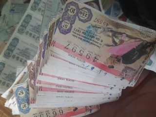 Lotería Nacional Décimos Antiguos