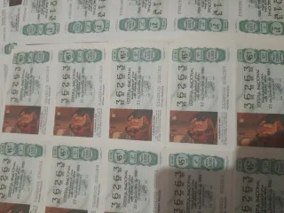 Lotería Nacional Décimos Antiguos