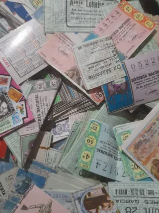 Lotería Nacional Décimos Antiguos