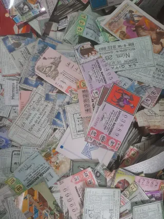 Lotería Nacional Décimos Antiguos