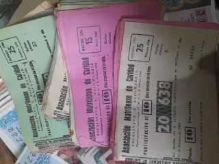 Lotería Nacional Décimos Antiguos