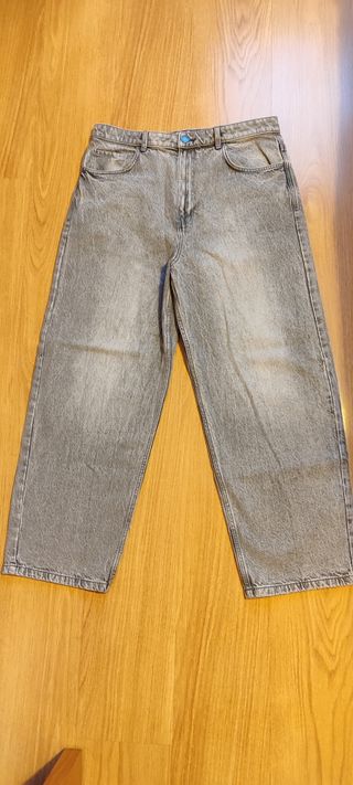 Pantalón vaquero baggy fit hombre W32 L32 gris