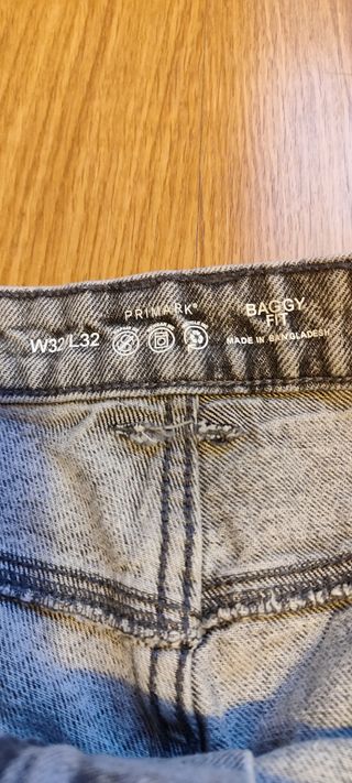 Pantalón vaquero baggy fit hombre W32 L32 gris