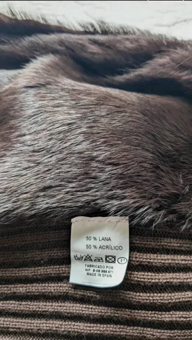 Cárdigan de ante marrón