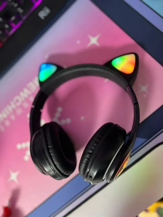 Auriculares Inalámbricos Gato Luces LED