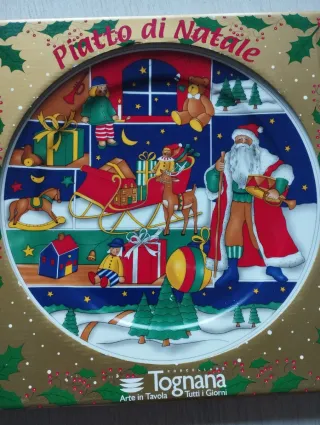 Piatto Natale Tognana cm 32 Porcellana Nuovo