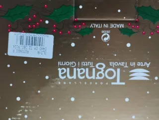 Piatto Natale Tognana cm 32 Porcellana Nuovo