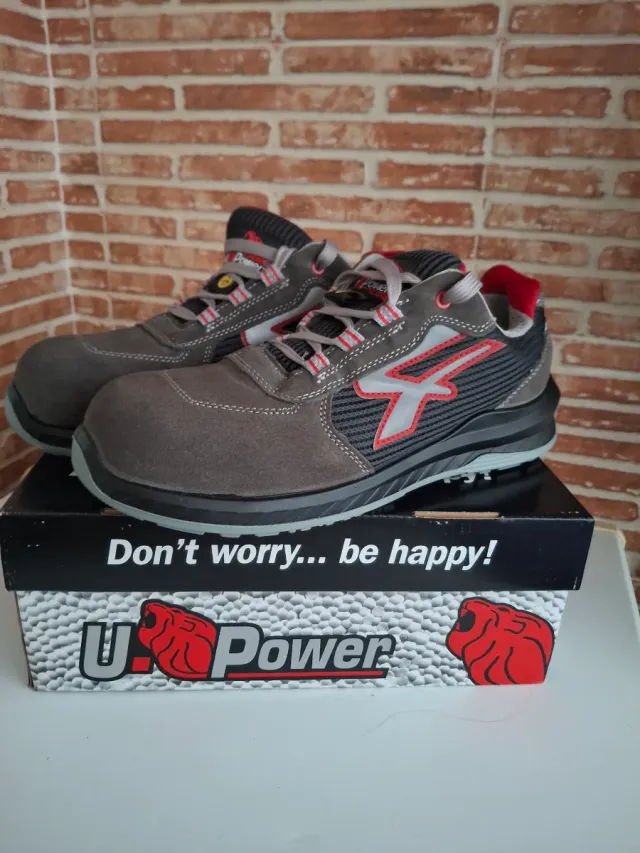 Zapatillas U-Power Talla 41Gris/Rojo