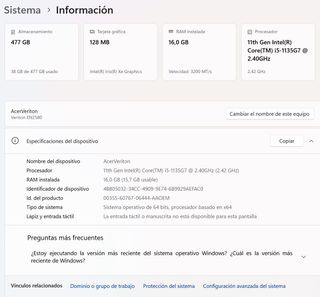Mini Pc i5-11357G 16Gb 512 Wifi Bt W11Pro