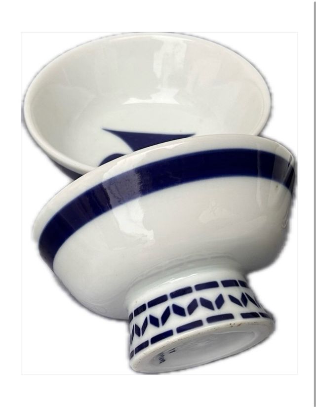 Juego 6 tazas Sargadelos azul y blanco