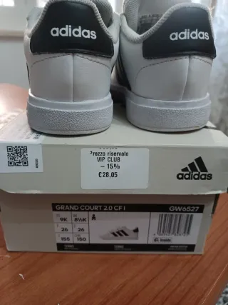 Scarpette bimbo Adidas velcro bianche