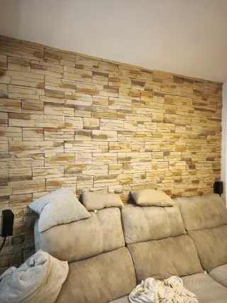 Revestimiento pared efecto piedra