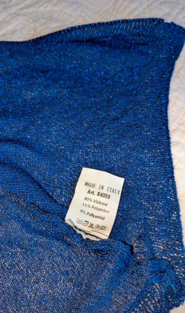 Cárdigan brillo metalizado azul/plata