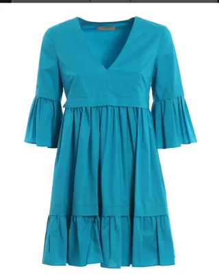 Vestido corto Twinset azul turquesa