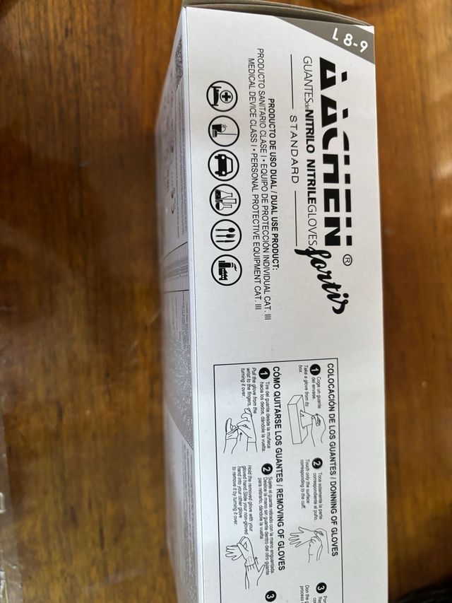 Guantes Nitrilo AACHEN Negro Talla L