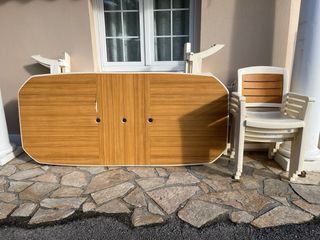 Conjunto mesa y sillas PVC para Jardín o terraza