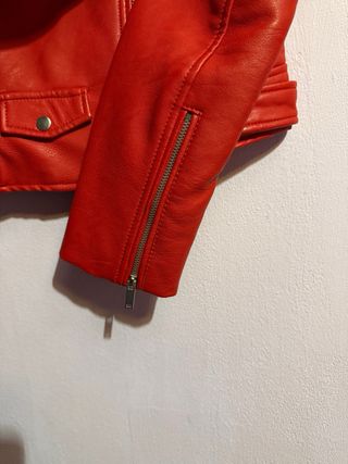 Cazadora Biker Zara Roja